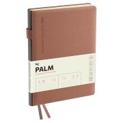 Ежедневник датированный 2026г., А5, 176л., твердый переплет, кожзам, BG «Palm. Ecru pink», пудровый