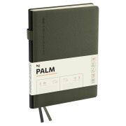 Ежедневник датированный 2026г., А5, 176л., твердый переплет, кожзам, BG «Palm. Dark khaki», темно-зеленый