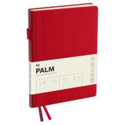 Ежедневник датированный 2026г., А5, 176л., твердый переплет, кожзам, BG «Palm. Scarlet», красный