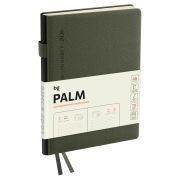 Ежедневник датированный 2026г., А6, 176л., твердый переплет, кожзам, BG «Palm. Dark khaki», темно-зеленый