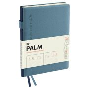 Ежедневник датированный 2026г., А6, 176л., твердый переплет, кожзам, BG «Palm. Steel blue», голубой