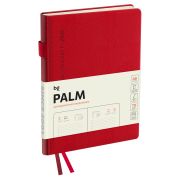 Ежедневник датированный 2026г., А6, 176л., твердый переплет, кожзам, BG «Palm. Scarlet», красный