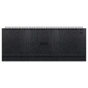 Планинг датированный 2026г., 64л., 330*130мм, кож.зам, BG «Python.Graphite», графитовый