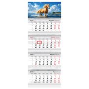 Календарь квартальный 4 бл. на 4 гр., 295*755 мм BG Business «Водная стихия», с бегунком, 2026г.