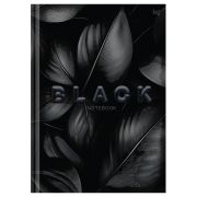 Бизнес-блокнот А5, 80л., евроформат, BG «Just black», soft-touch ламинация, выб. лак