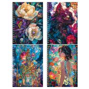 Записная книжка А6 80л., на гребне BG «Витраж», глянцевая ламинация, тиснение фольгой, твердая обложка