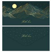 Конверт для денег MESHU «Mountains» 85*164мм, матовая ламинация, фольга