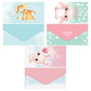 Конверт для денег MESHU «Cute friends» 85*164мм, глянцевая ламинация, 3 дизайна