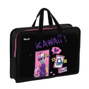 Папка с ручками 1 отделение, А4 Först «Kawaii», 340*245*75мм, пластик, на молнии