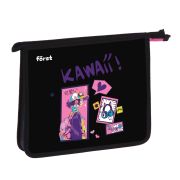 Папка для тетрадей 1 отделение, А5 Först «Kawaii» , 240*205*40 мм, пластик, на молнии