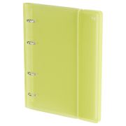 Тетрадь на кольцах А5, 120л., BG «Neon», пластиковая обложка, желтый, с резинкой