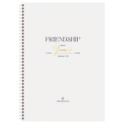 Тетрадь 80л., А4, клетка на гребне GreenwichLine «Friendship», матовая ламинация, тиснение фольгой, 80г/м2
