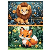 Альбом для рисования 12л., А4, на скрепке BG «Зверята», эконом