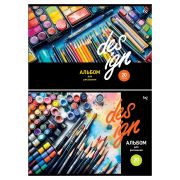 Альбом для рисования 20л., А4, на скрепке BG «Design», эконом