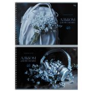 Альбом для рисования 40л., А4, на гребне BG «Нежный букет»