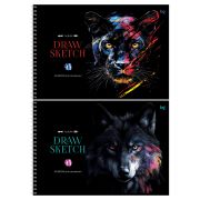 Альбом для рисования 48л., А4, на гребне BG «Яркий черный»