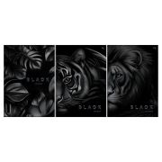 Тетрадь 96л., А4, клетка BG «Just black», soft-touch ламинация, выб. лак