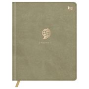 Дневник 1-11 кл. 48л. (твердый) BG «Глобус. Бежевый», иск. кожа, тиснение фольгой, ляссе
